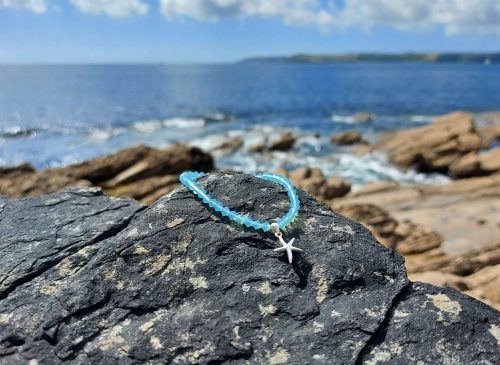 Swarovski blue crystal silver starfish bracelet 1