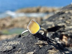 Gold Sea Glass Ring 3