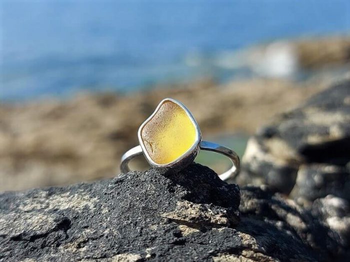 Gold Sea Glass Ring 4
