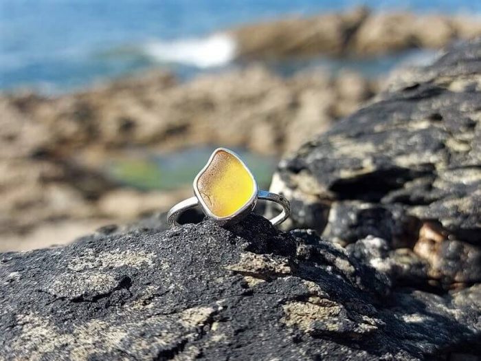 Gold Sea Glass Ring 5
