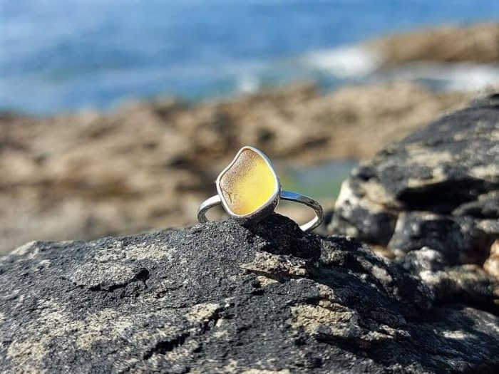 Gold Sea Glass Ring 6