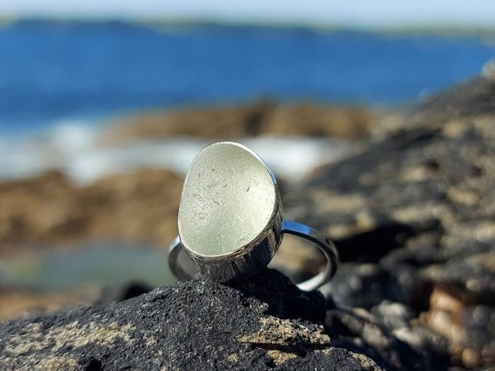Sea Glass Seafoam Ring