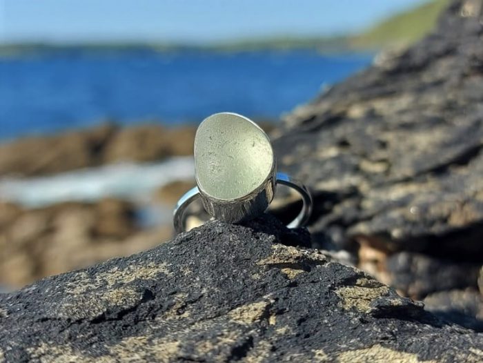 Sea Glass Seafoam Ring Cornish