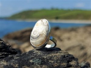 Silver Agate Ring 1