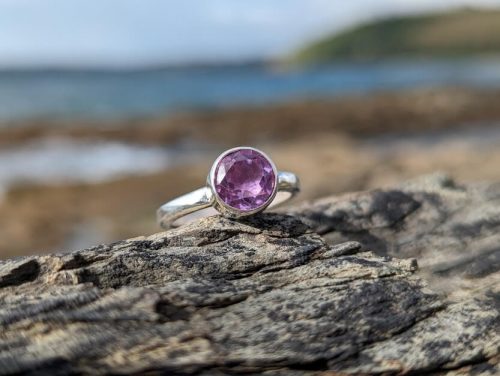 Amethyst Solitaire Ring 1