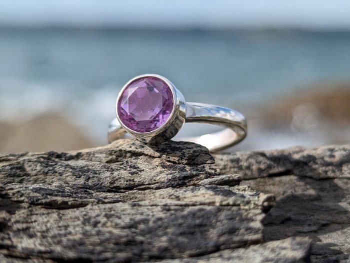 Amethyst Solitaire Ring 2