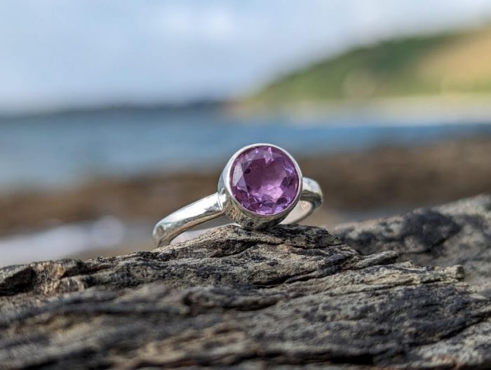 Amethyst Solitaire Ring 3