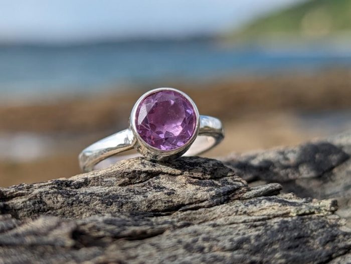 Amethyst Solitaire Ring 4