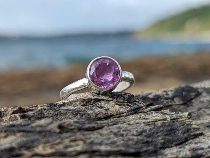 Amethyst Solitaire Ring 6