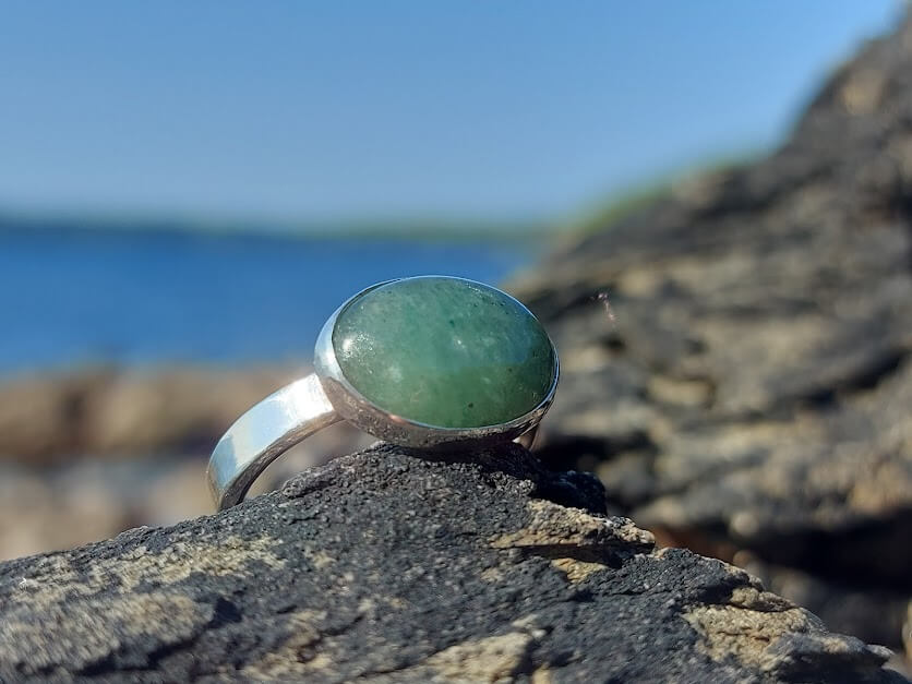 Buy Green Aventurine 6mm Band Ring FRAGILE Please Read Description Luck,  Prosperity, Well-being EPJ-RC20CCD32 Online in India - Etsy