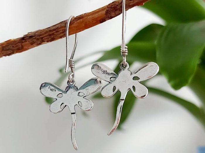 Vintage Onyx butterfly earrings 6