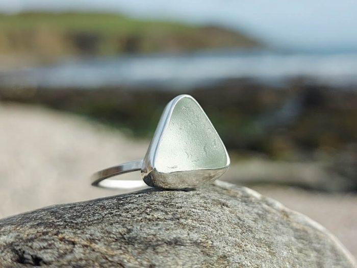 Seafoam Green Sea Glass Ring 2