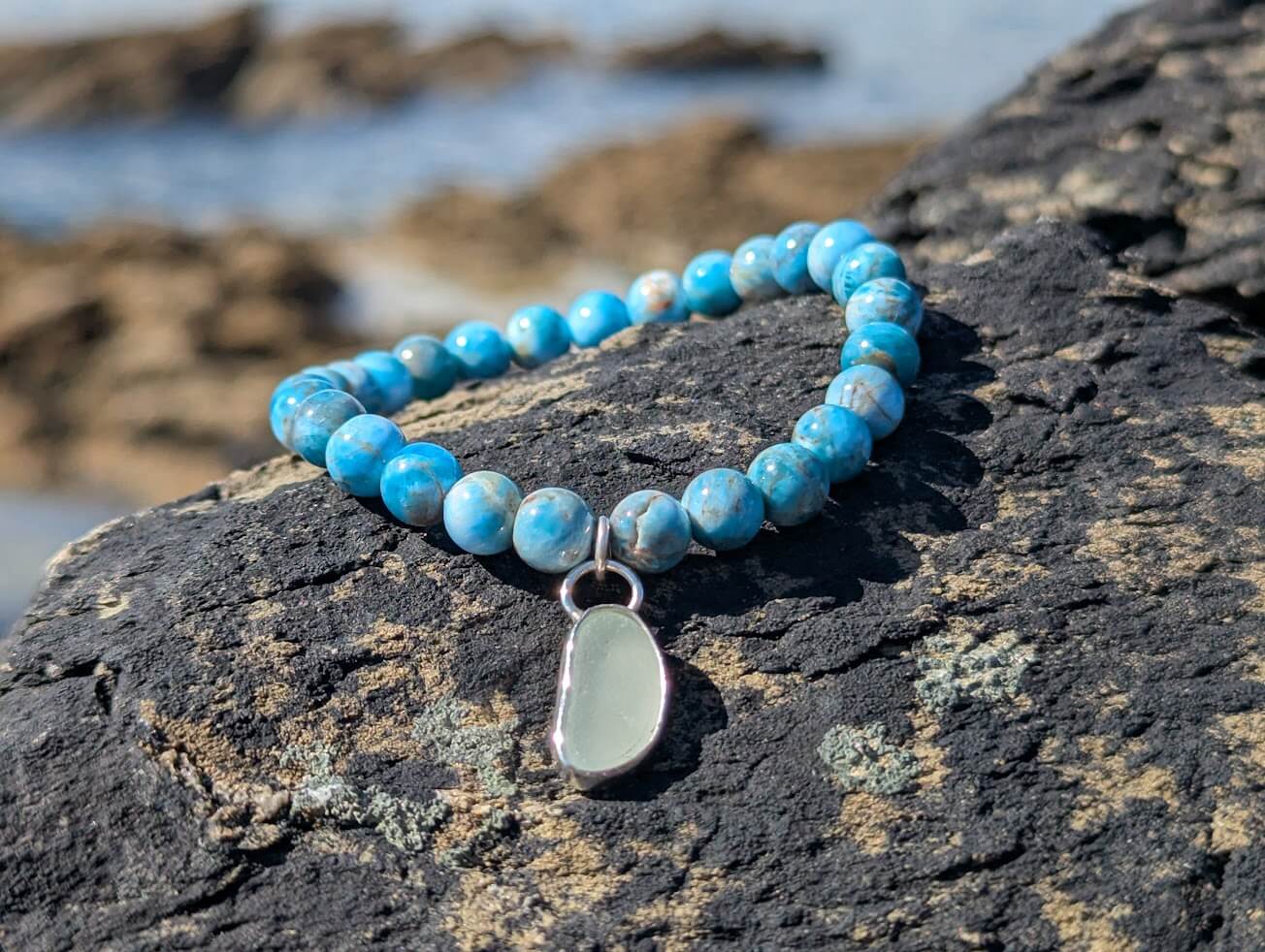 Sea Glass Bracelet - Apatite - Image 3