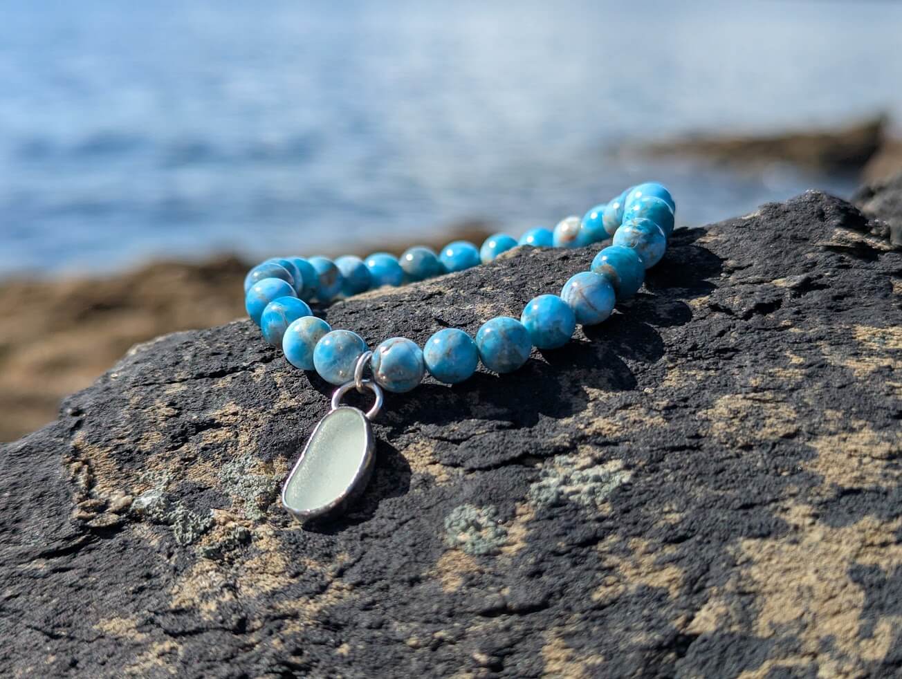 Sea Glass Bracelet - Apatite - Image 4