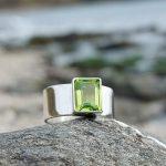 Silver Peridot Ring 1