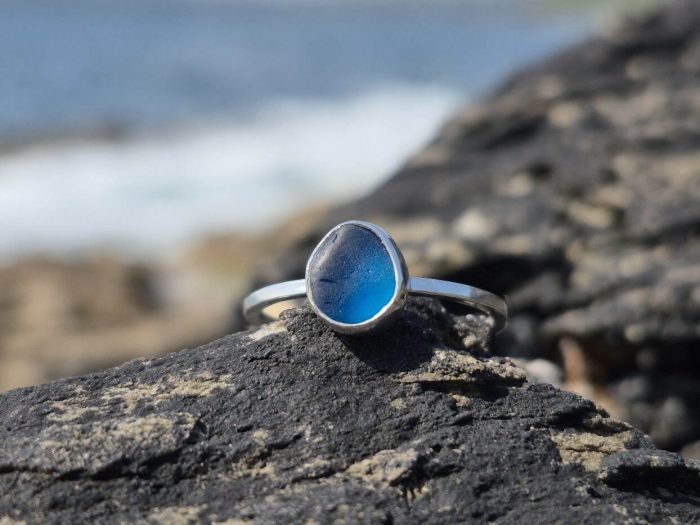 Cornish Sea Glass Ring 1a