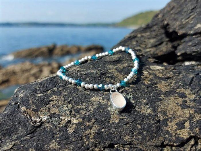 Sea Glass Silver Bracelet 2