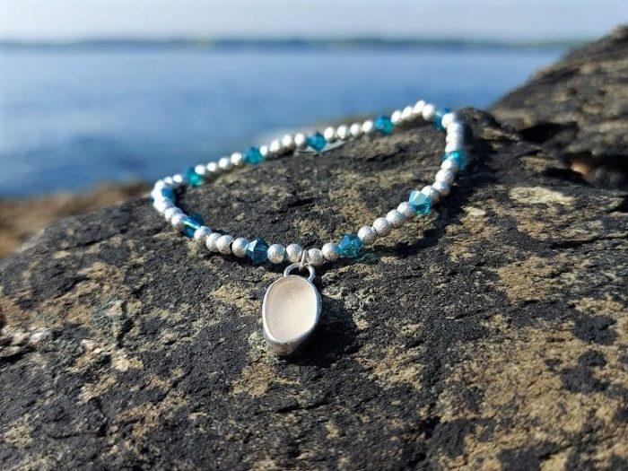 Sea Glass Silver Bracelet 3