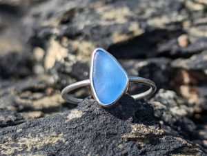 Sea Glass Blue Ring 1