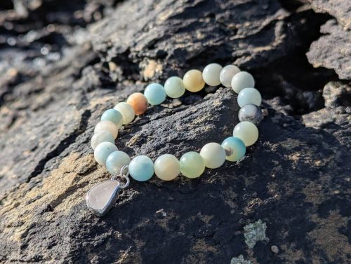 Flower Amazonite Bead Bracelet 1