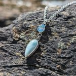 Larimar Blue Topaz Pendant 4