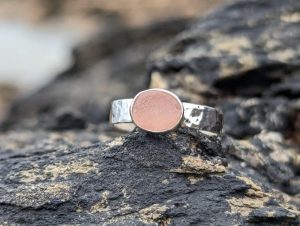 Pink Sea Glass Ring 1