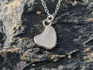 Sea Glass Heart Necklace 1a