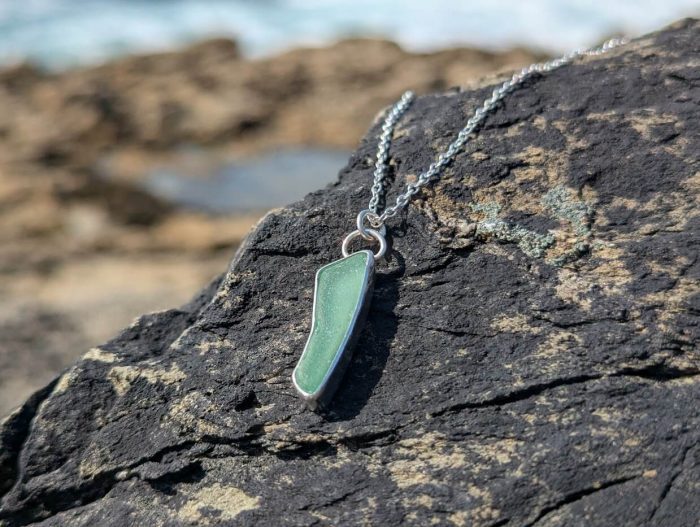 Sea Glass Silver Necklace 1a
