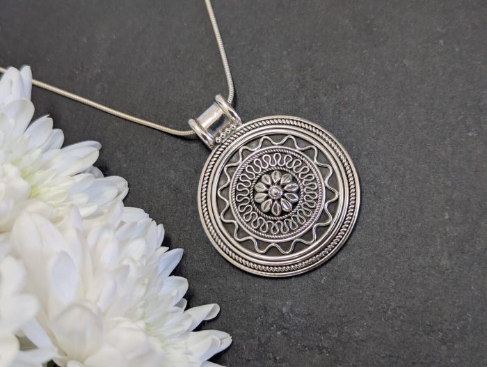 Indian Silver Pendant - Image 2