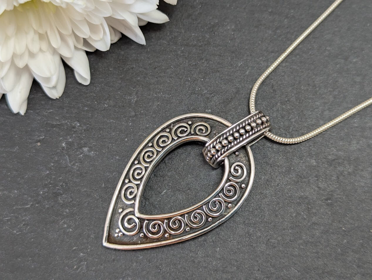 Indian Silver Pendant - Image 2