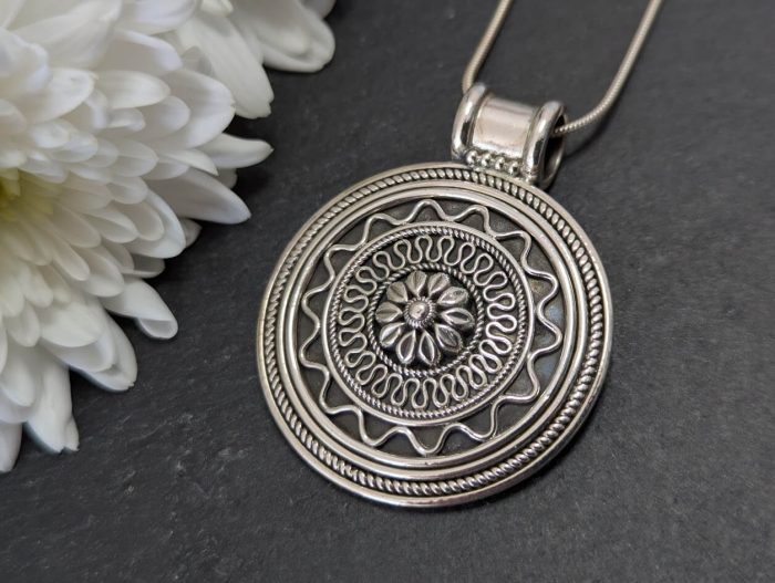 Indian Silver Pendant - Image 6