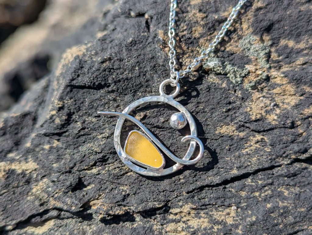 Sea Glass Beach Cornwall Necklace 1