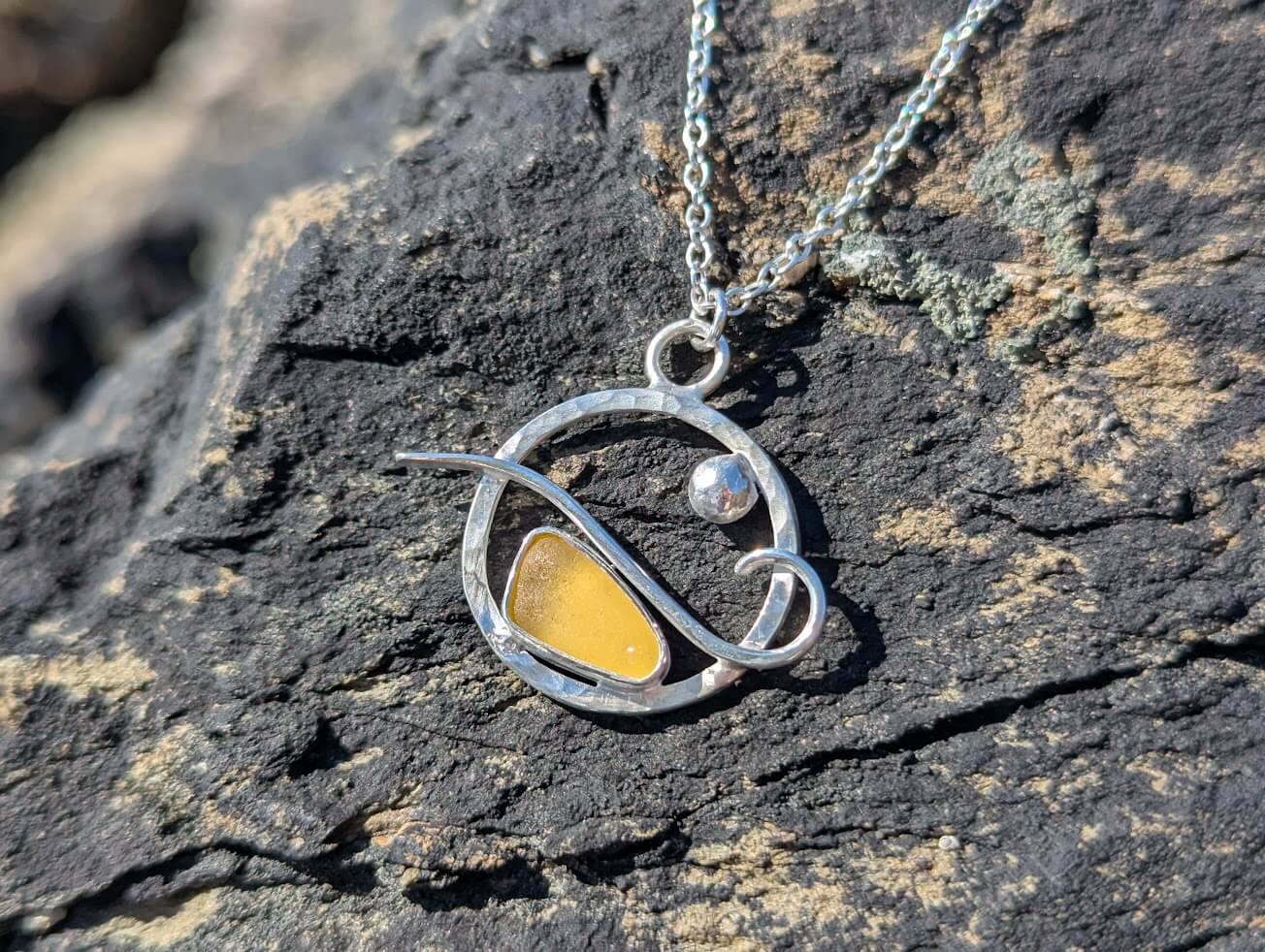 Sea Glass Beach Cornwall Necklace 1