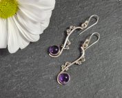 Silver Amethyst Earrings 1