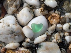 One of my most favourite sea glass finds - a naturally shaped heart