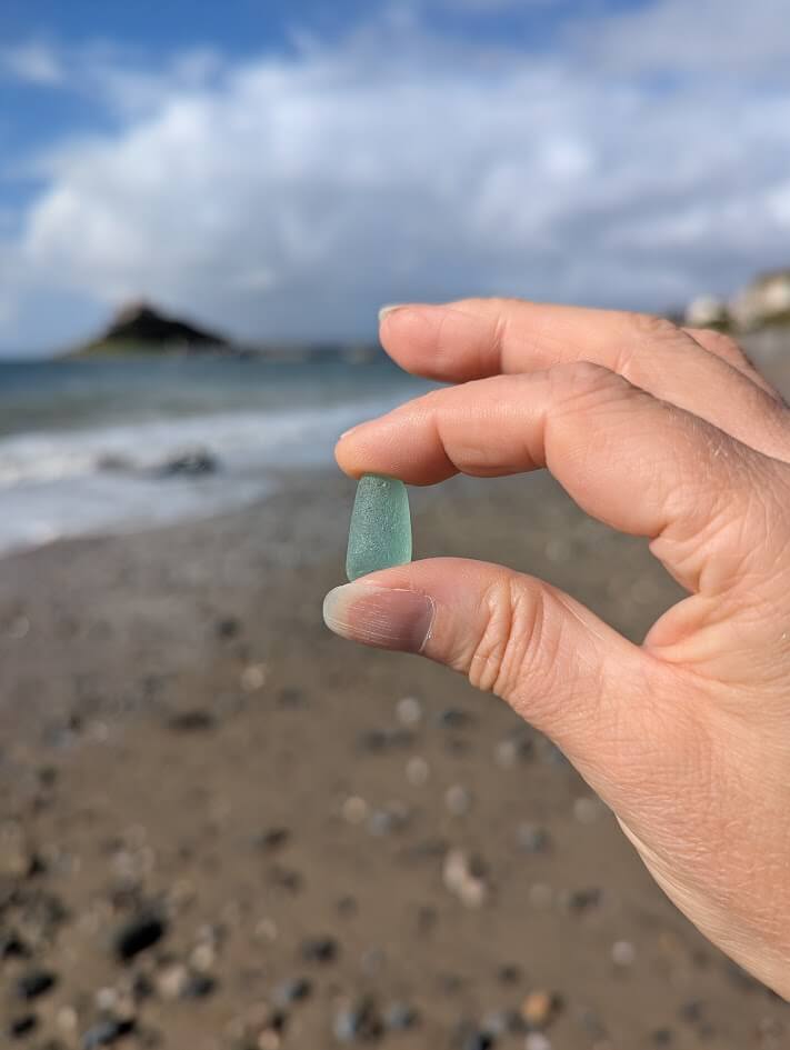 Pale Aqua bottle top found St Michaels Mount