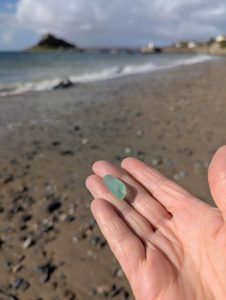 Part of an ancient bottle top found on the shores of Penzance