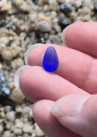 Blue Sea Glass Pentewen Beach