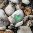 Finding a green sea glass heart